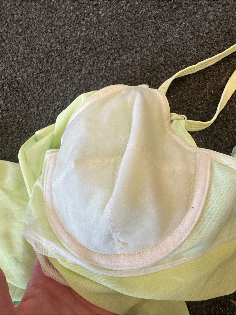 Vintage 80s Formfit Rogers Pale Lime Green Babydoll Underwire Lingerie Dress 36A - Picture 9 of 13